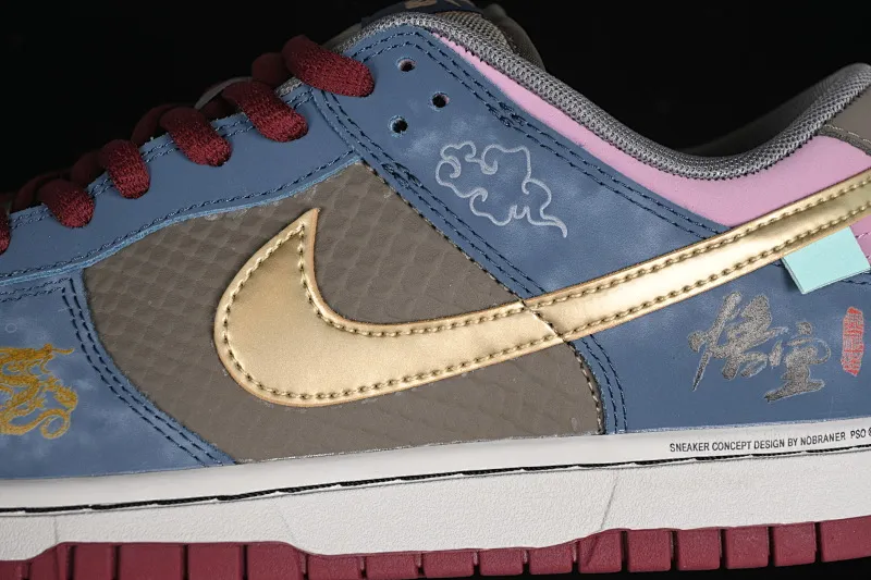 All Categories Nk SB Dunk Series Nk SB Dunk Low Low-top sneakers Nk Dunk Low Game theme Black Myth Wukong Xiangyun Dragon Pattern Deconstructed retro low-top casual sneakers WK0820-001